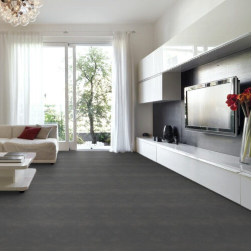 donkere Therdex pvc vloer in woonkamer
