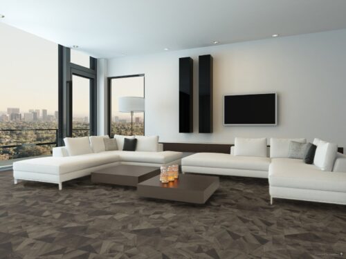 Therdex pvc patroon vloer in de woonkamer
