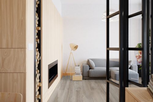 Therdex pvc stroken vloer in de woonkamer