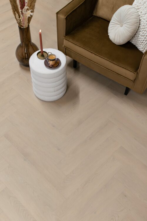 pvc mystiq 1900 visgraat bank met poefje