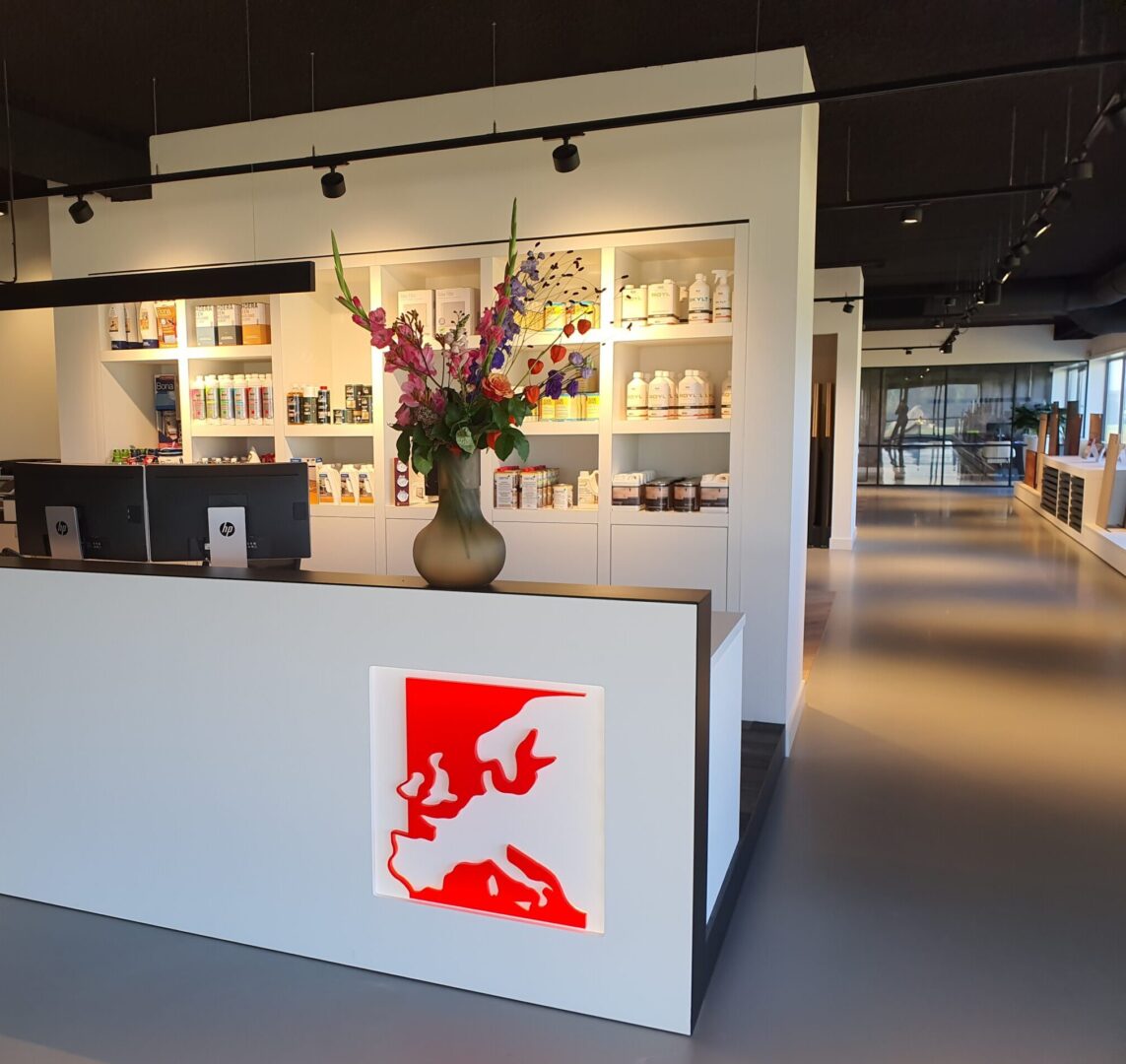 Europa parket receptie showroom