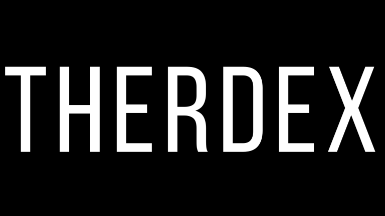 Therdex zwart blokje witte tekst