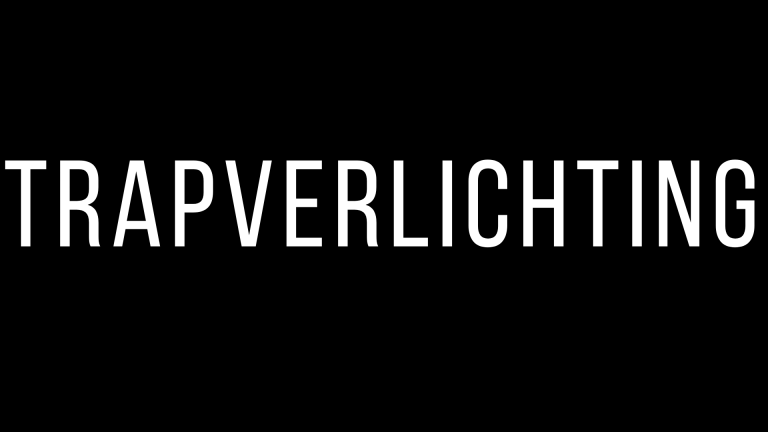 trapverlichting blokje zwart witte tekst