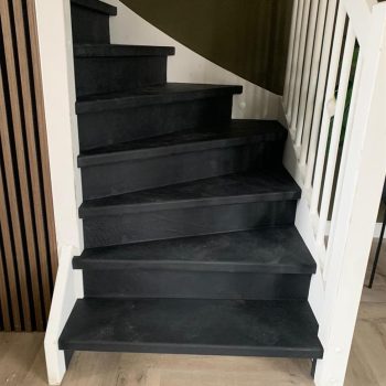 Trap renovatie leer zwart