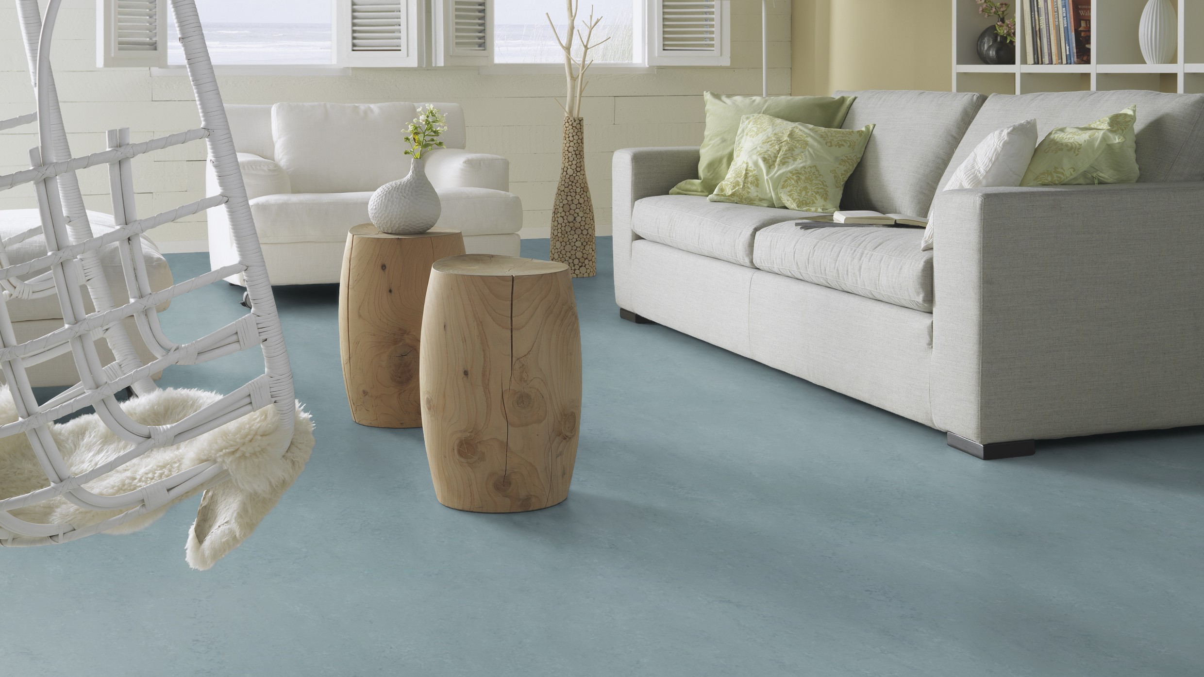 Sfeer 3753 Forbo Marmoleum Concrete Blue ice